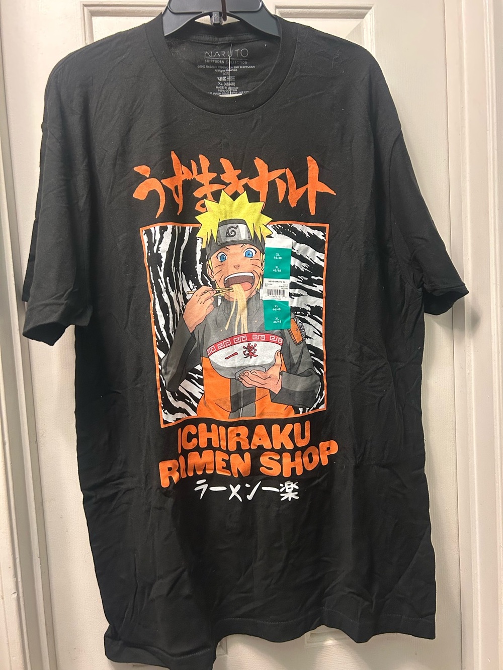 Ichiraku Ramen Shop Graphic Anime Tee - Black/Orange